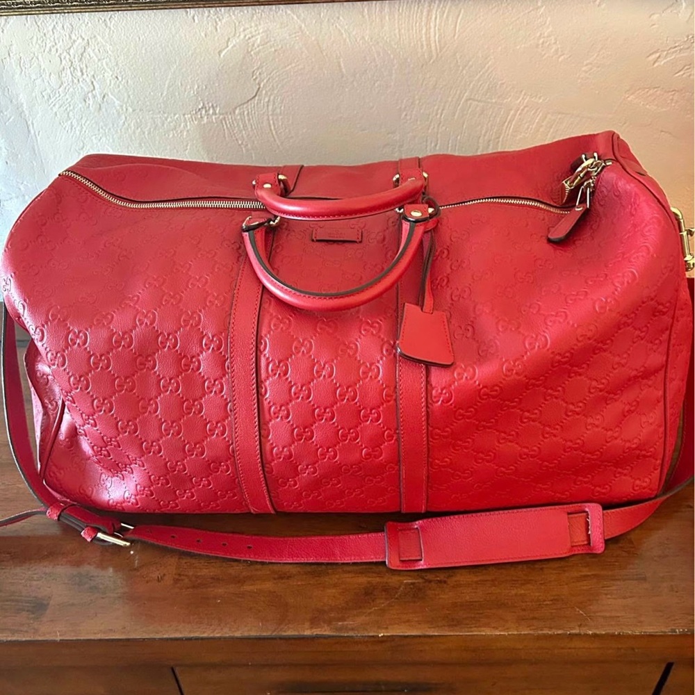 Gucci Limited Edition Red Duffel Bag